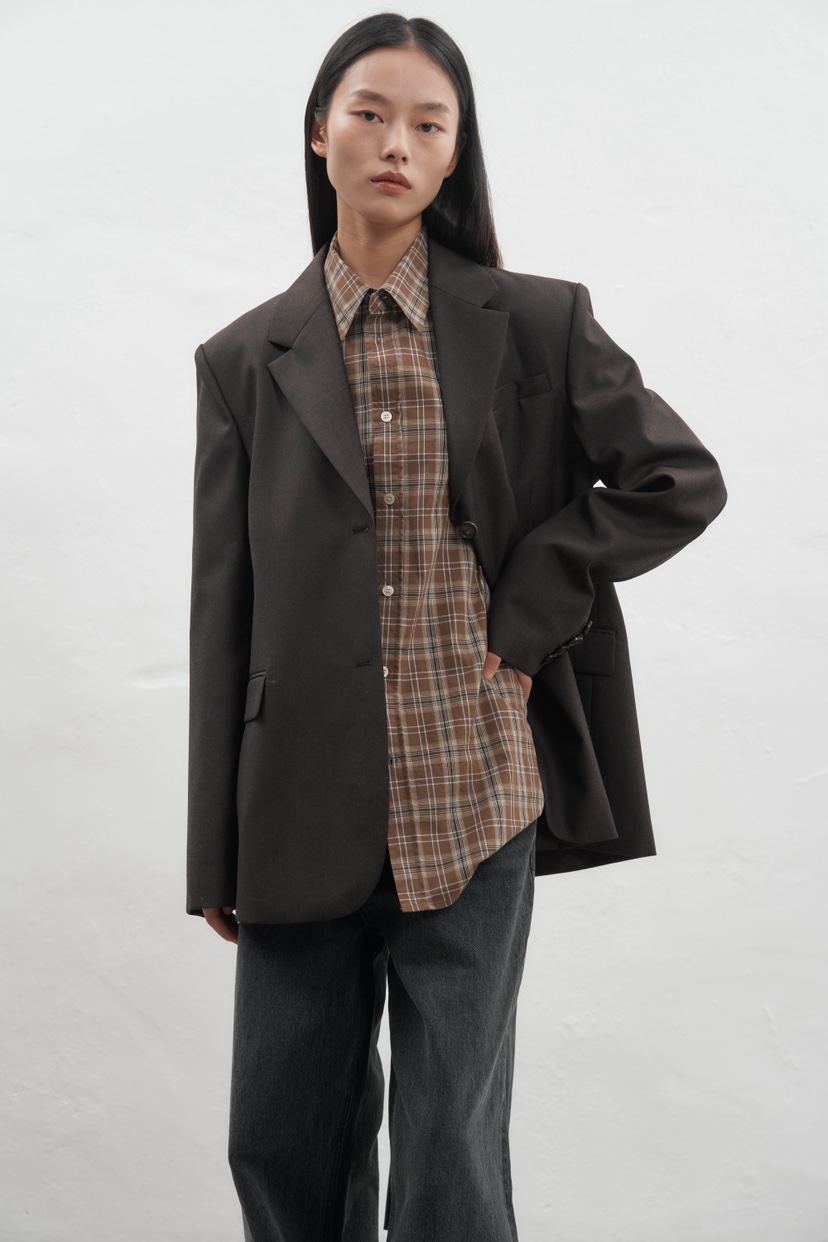 JEONG GAM STUDIOS東大門㊣代購女士新款時尚休閑夾克羊毛JEONG GAM夾克