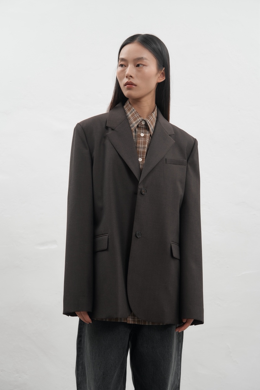 JEONG GAM STUDIOS東大門㊣代購女士新款時尚休閑夾克羊毛JEONG GAM夾克