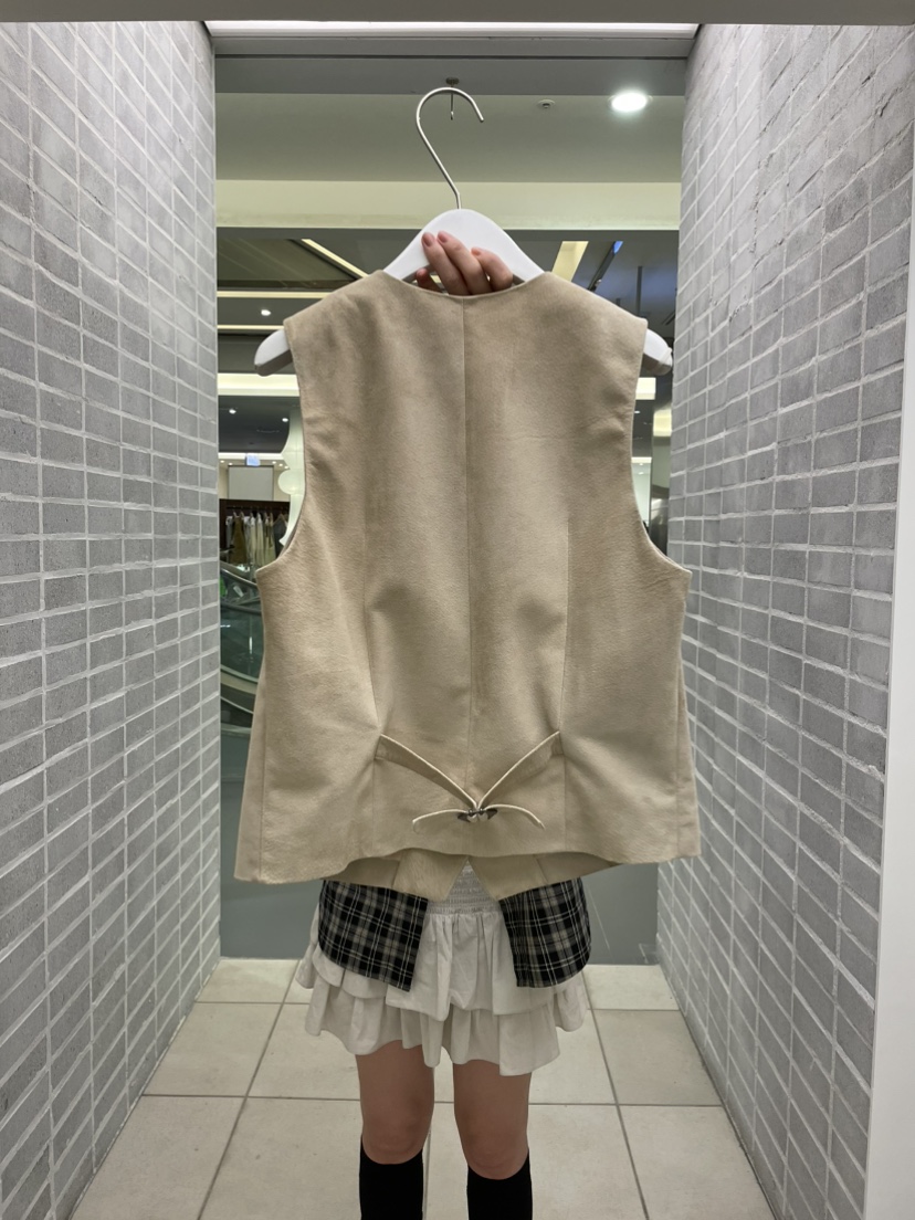 JEONG GAM STUDIOS韓國直郵㊣女裝新品時尚熱賣馬甲絨面革JEONG GAM馬甲