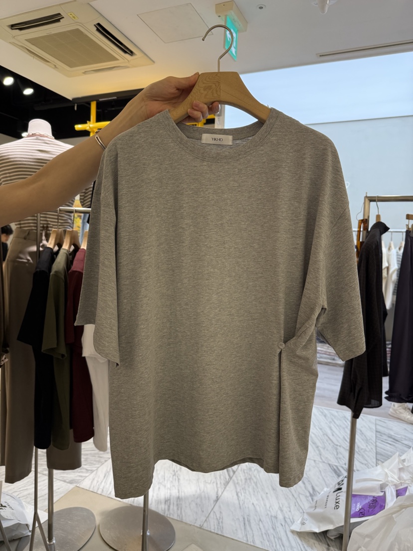 YIKHO STYLE東大門㊣實拍女士新品推薦職業時尚人氣休閑T恤YIKHO STYLET恤圖色1