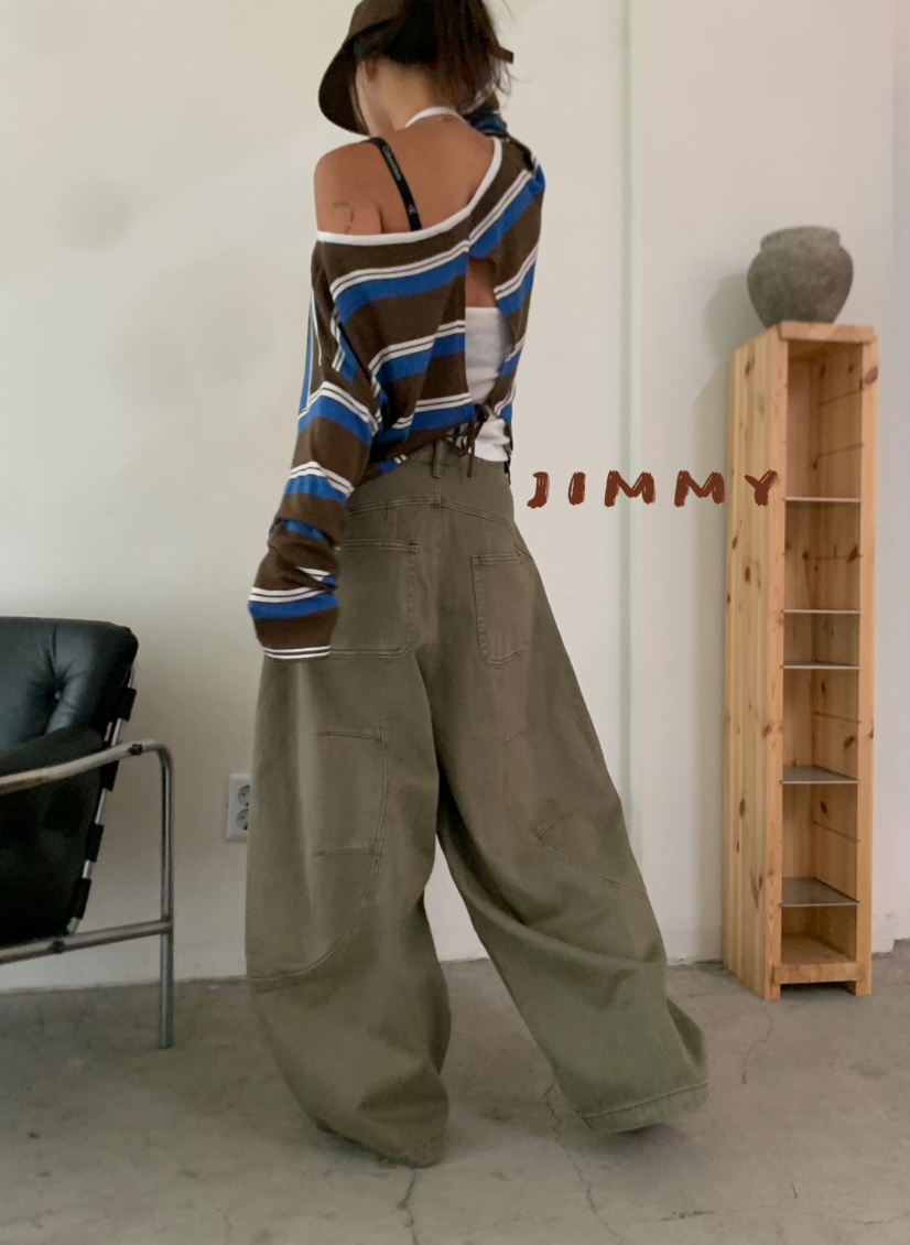 JIMMY韓國代購㊣女裝新款25秋冬職業熱賣推薦休閑套裝套裝條紋JIMMY/REMAKE套裝