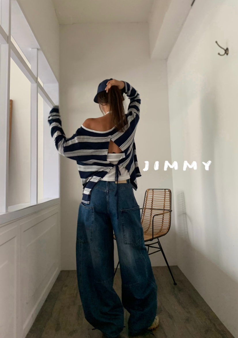 JIMMY韓國代購㊣女裝新款25秋冬職業熱賣推薦休閑套裝套裝條紋JIMMY/REMAKE套裝