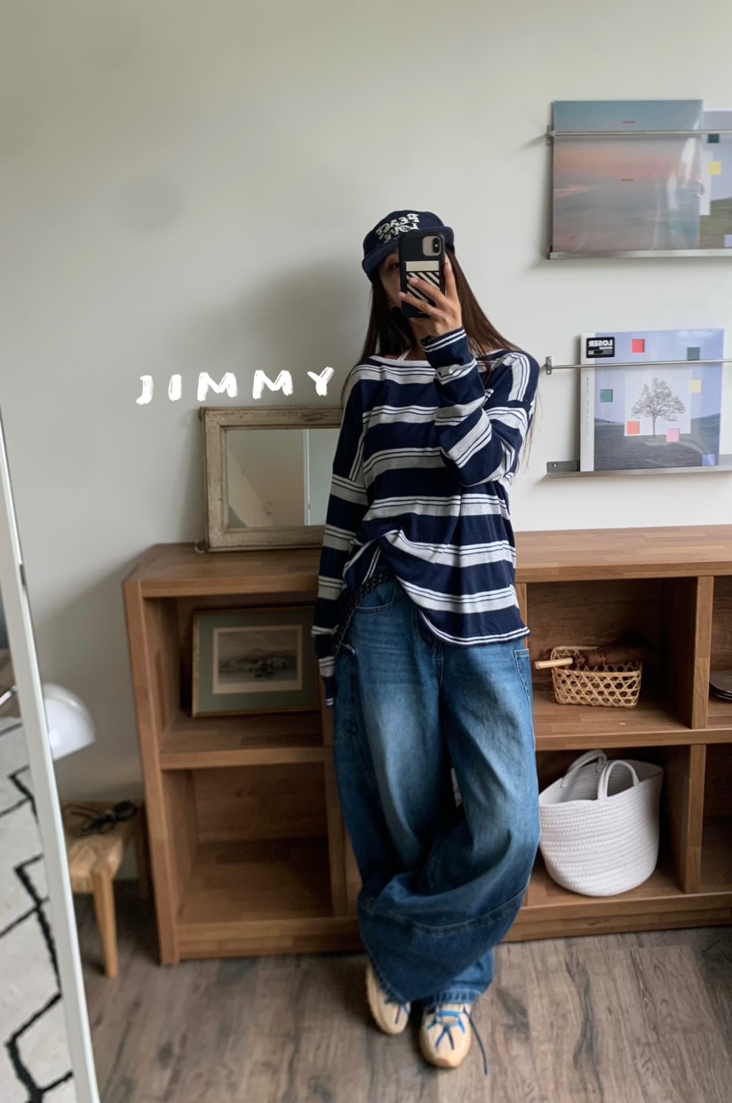 JIMMY韓國代購㊣女裝新款25秋冬職業熱賣推薦休閑套裝套裝條紋JIMMY/REMAKE套裝