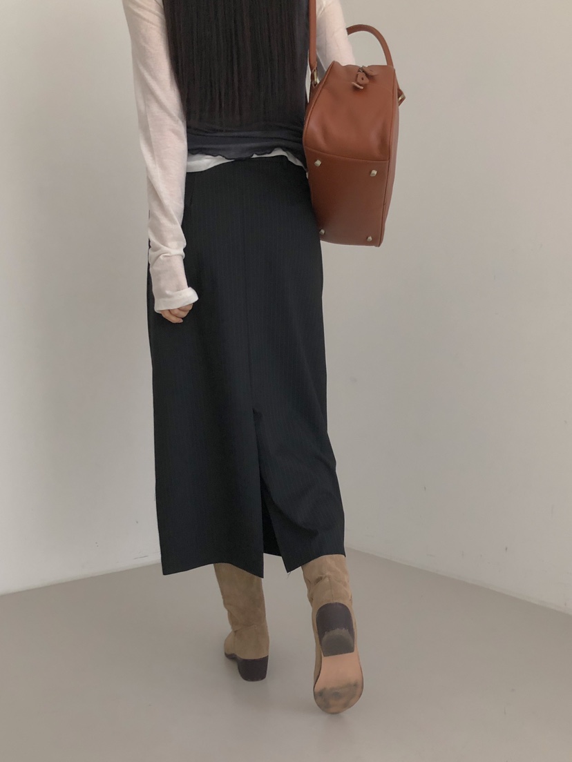 ROUGH韓國直郵㊣女裝新款25秋冬休閑人氣熱賣職業半身裙中短裙ROUGH半身裙/中短裙