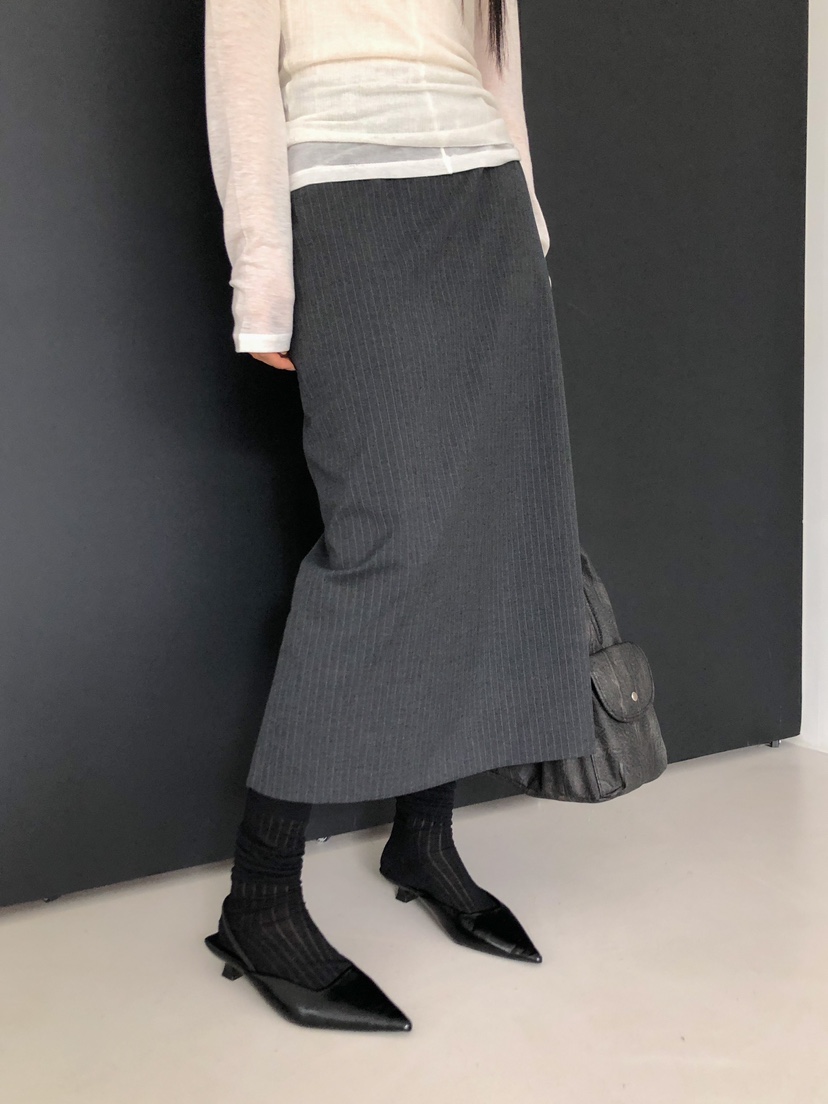 ROUGH韓國直郵㊣女裝新款25秋冬休閑人氣熱賣職業半身裙中短裙ROUGH半身裙/中短裙圖色2