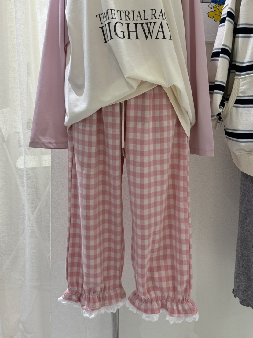 TOLL東大門㊣實拍女士新品職業25秋冬人氣推薦熱賣休閑褲格紋TOLL休閑褲