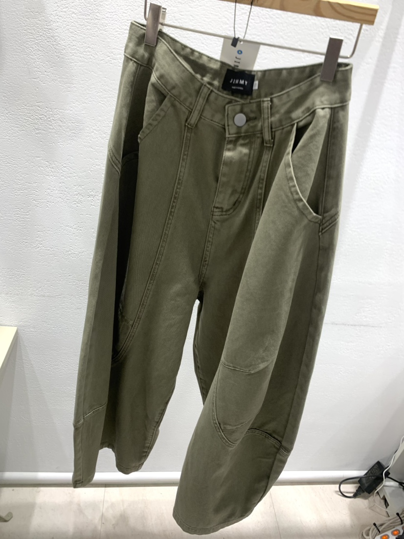 JIMMY東大門㊣實拍女裝新款休閑人氣熱賣25秋冬休閑褲工裝褲圓領JIMMY/REMAKE休閑褲