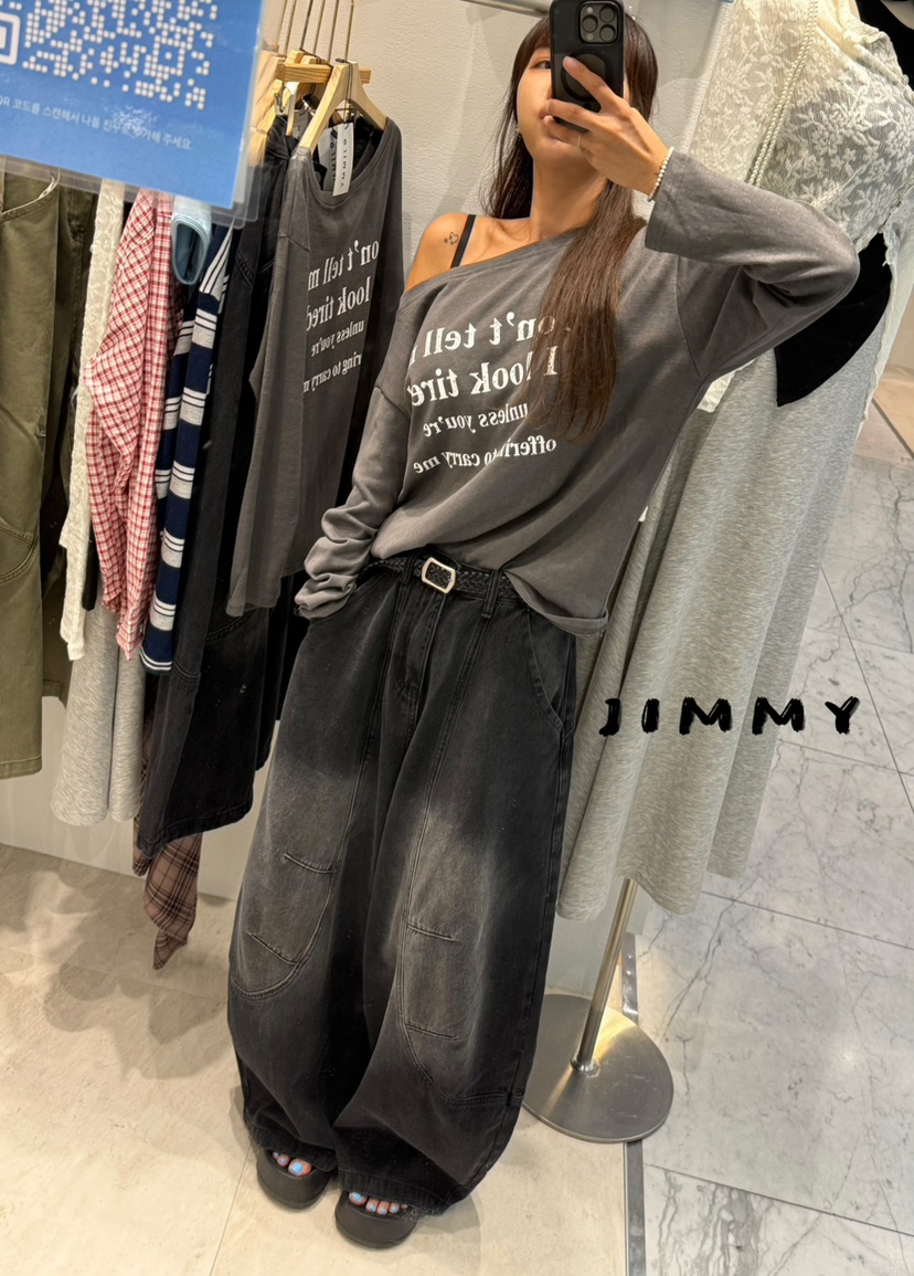 JIMMY東大門㊣實拍女裝新款休閑人氣熱賣25秋冬休閑褲工裝褲圓領JIMMY/REMAKE休閑褲