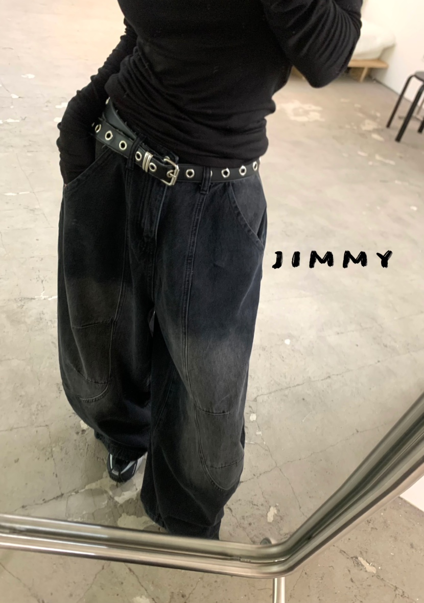 JIMMY東大門㊣實拍女裝新款休閑人氣熱賣25秋冬休閑褲工裝褲圓領JIMMY/REMAKE休閑褲