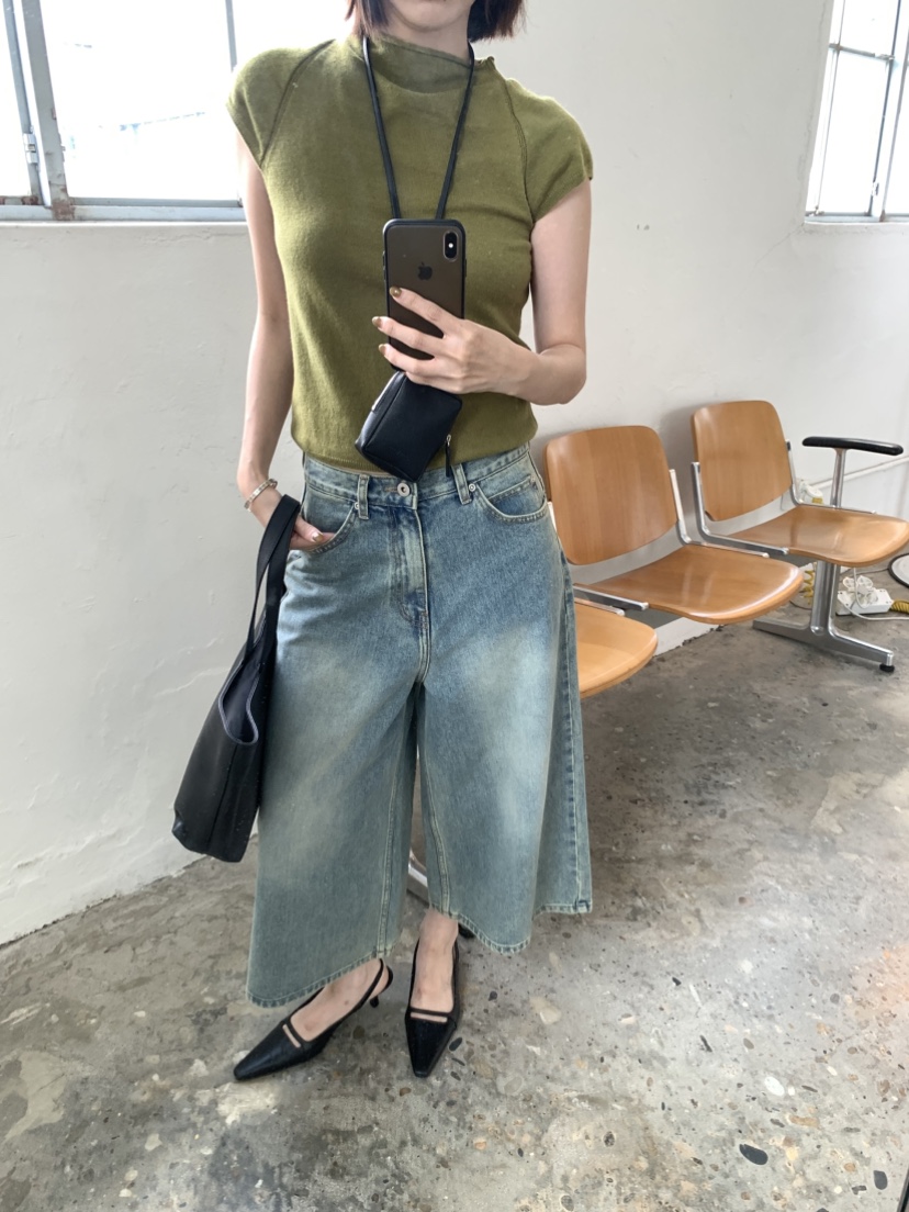 CEDARWOOD韓國直郵㊣女士新品25秋冬真品職業時尚休閑牛仔褲CEDARWOOD牛仔褲
