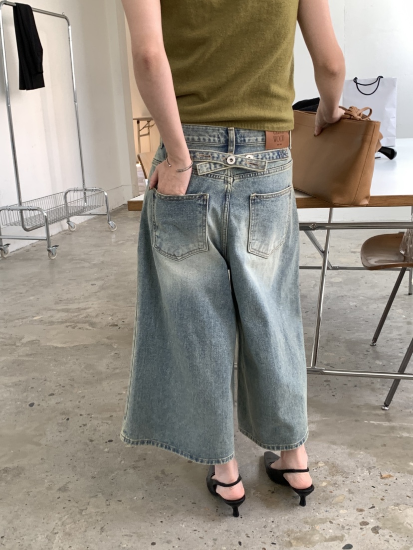 CEDARWOOD韓國直郵㊣女士新品25秋冬真品職業時尚休閑牛仔褲CEDARWOOD牛仔褲