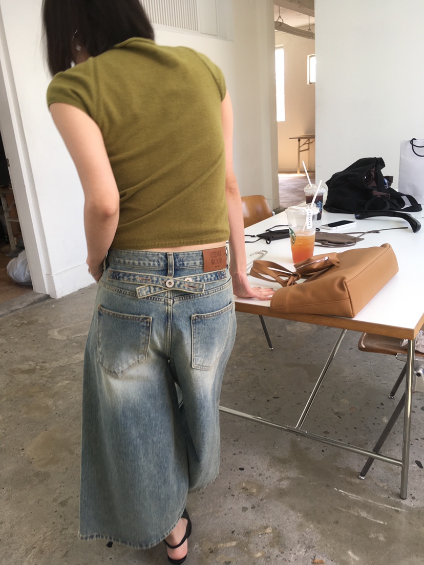 CEDARWOOD韓國直郵㊣女士新品25秋冬真品職業時尚休閑牛仔褲CEDARWOOD牛仔褲
