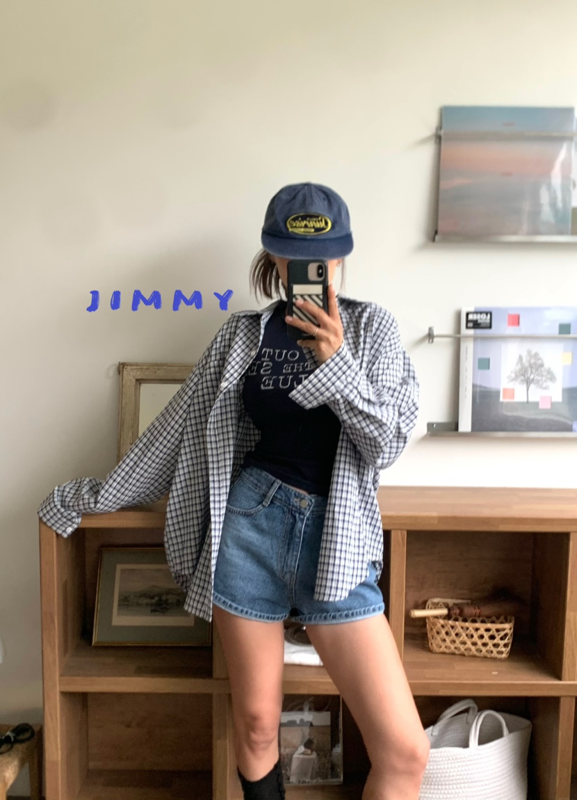 JIMMY東大門㊣代購女士新品推薦人氣真品休閑時尚襯衫蕾絲衫JIMMY/REMAKE襯衫/蕾絲衫