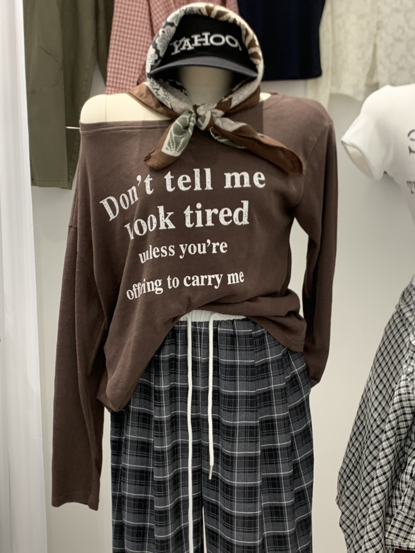 JIMMY東大門㊣實拍女裝新品推薦25秋冬真品休閑時尚長袖T恤JIMMY/REMAKE長袖T恤圖色1