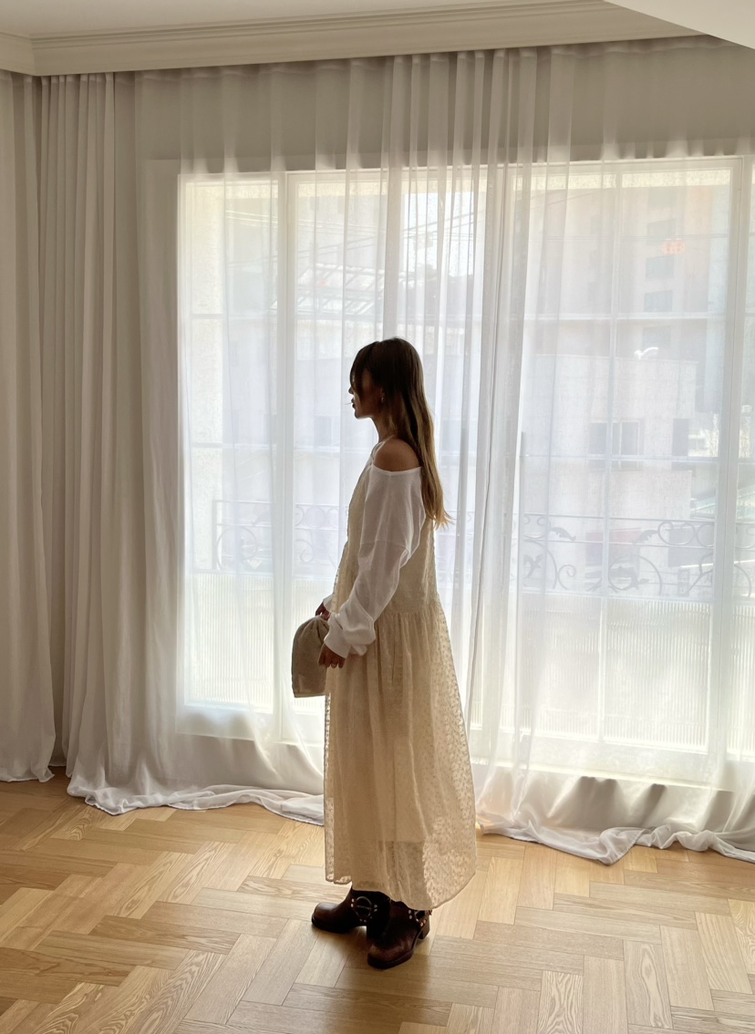 LOVE PULL韓國直郵㊣女士新品人氣25秋冬連衣裙不含內搭刺繡LOVE PULL連衣裙
