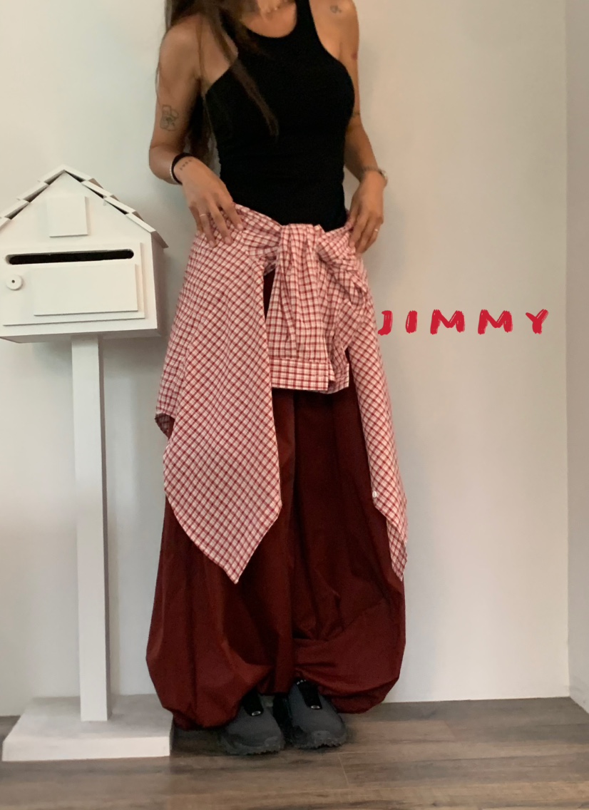 JIMMY東大門㊣實拍女士新品推薦人氣真品時尚25秋冬休閑褲腰帶JIMMY/REMAKE休閑褲