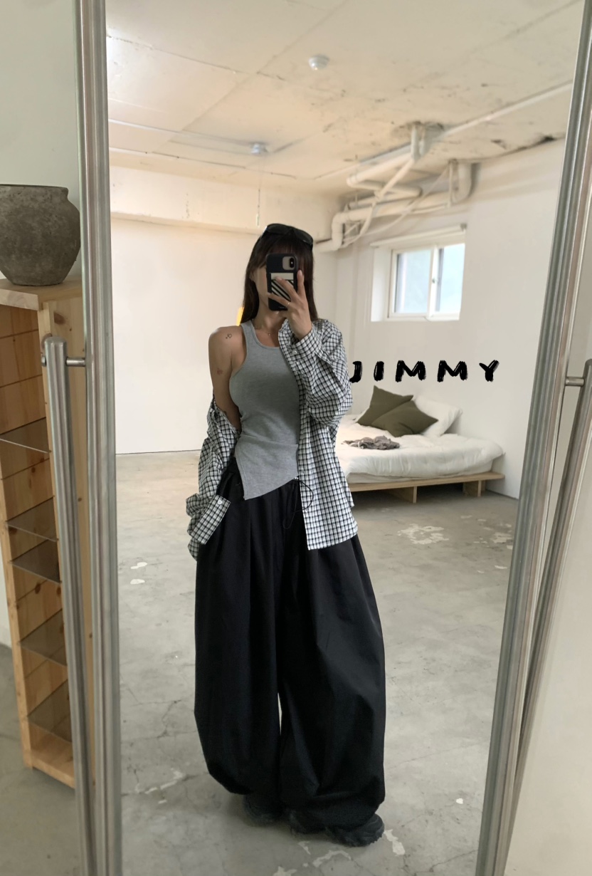 JIMMY東大門㊣實拍女士新品推薦人氣真品時尚25秋冬休閑褲腰帶JIMMY/REMAKE休閑褲