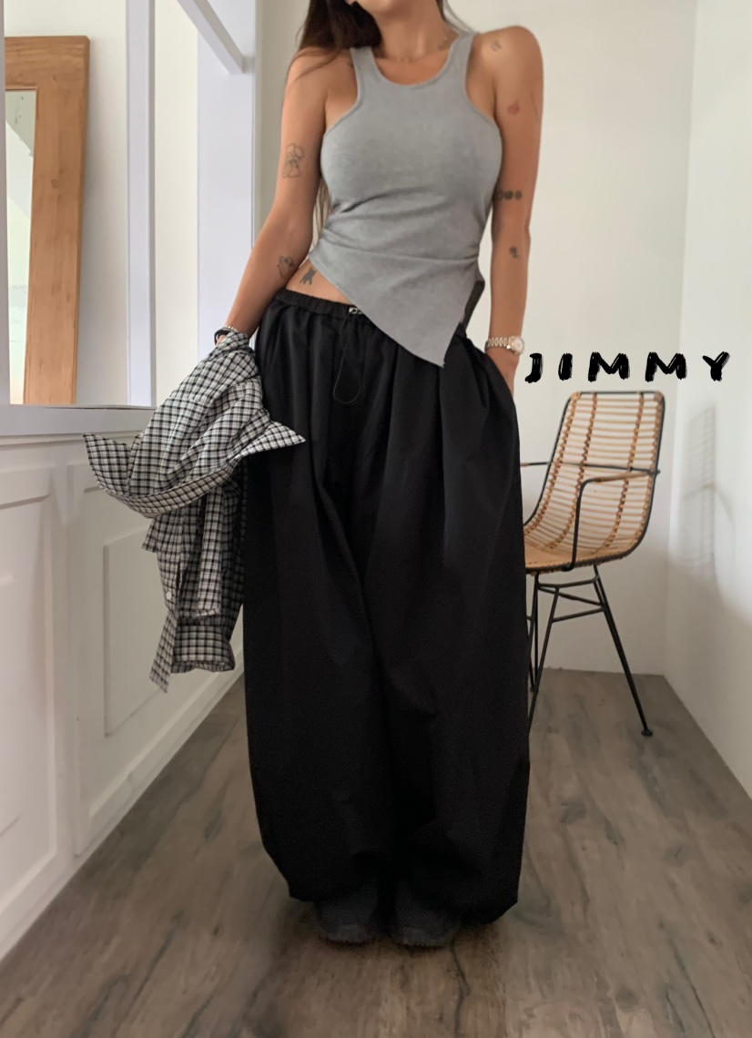 JIMMY東大門㊣實拍女士新品推薦人氣真品時尚25秋冬休閑褲腰帶JIMMY/REMAKE休閑褲