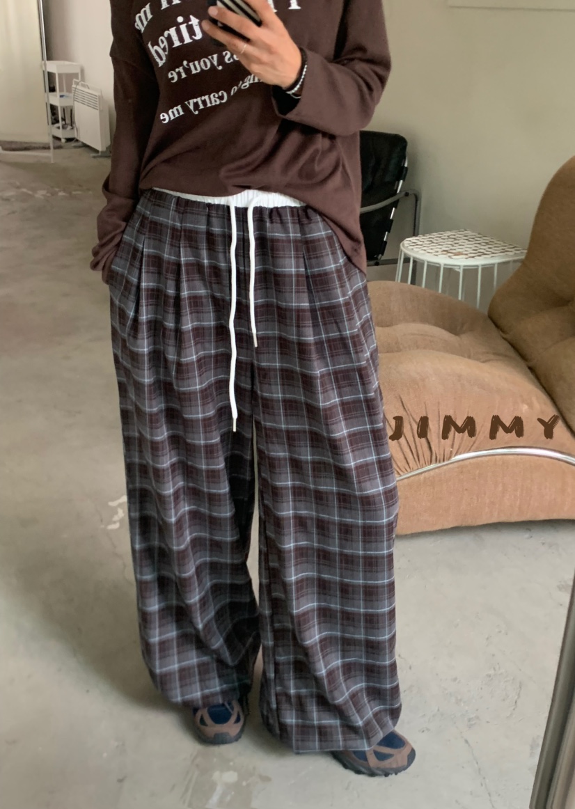 JIMMY東大門㊣代購女士新品真品職業休閑人氣熱賣休閑褲格紋JIMMY/REMAKE休閑褲