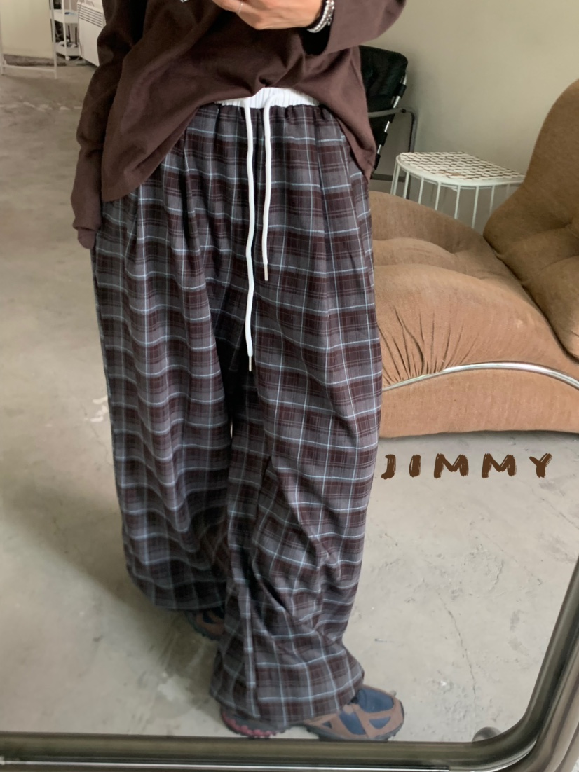 JIMMY東大門㊣代購女士新品真品職業休閑人氣熱賣休閑褲格紋JIMMY/REMAKE休閑褲