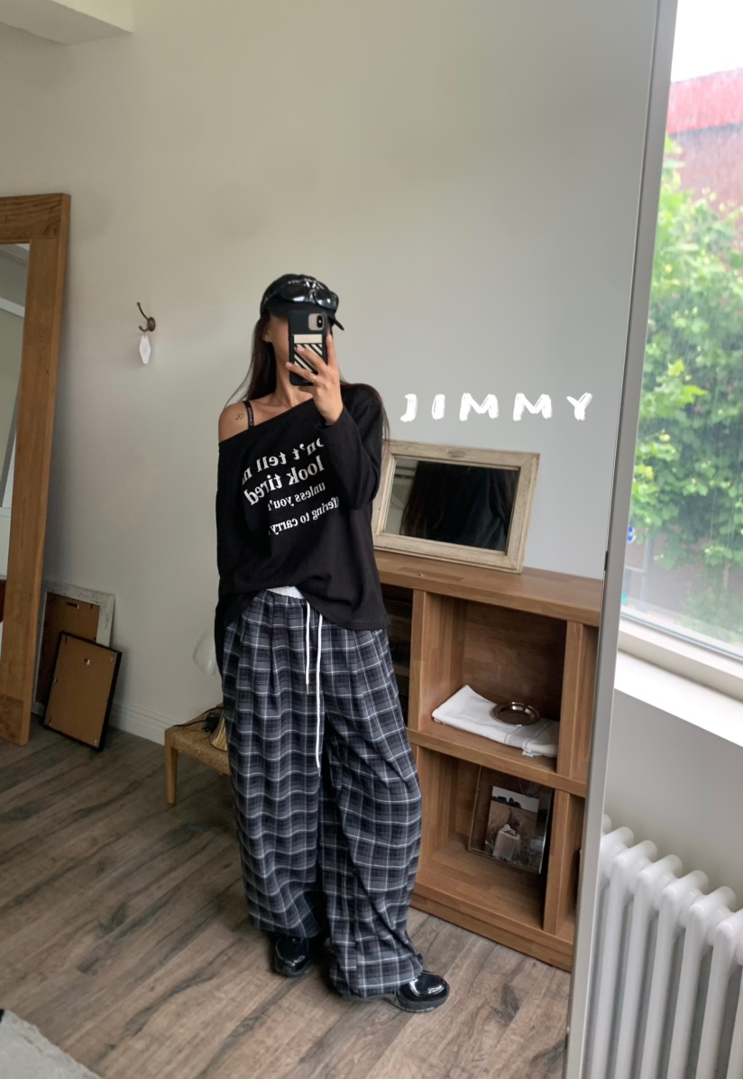JIMMY東大門㊣代購女士新品真品職業休閑人氣熱賣休閑褲格紋JIMMY/REMAKE休閑褲