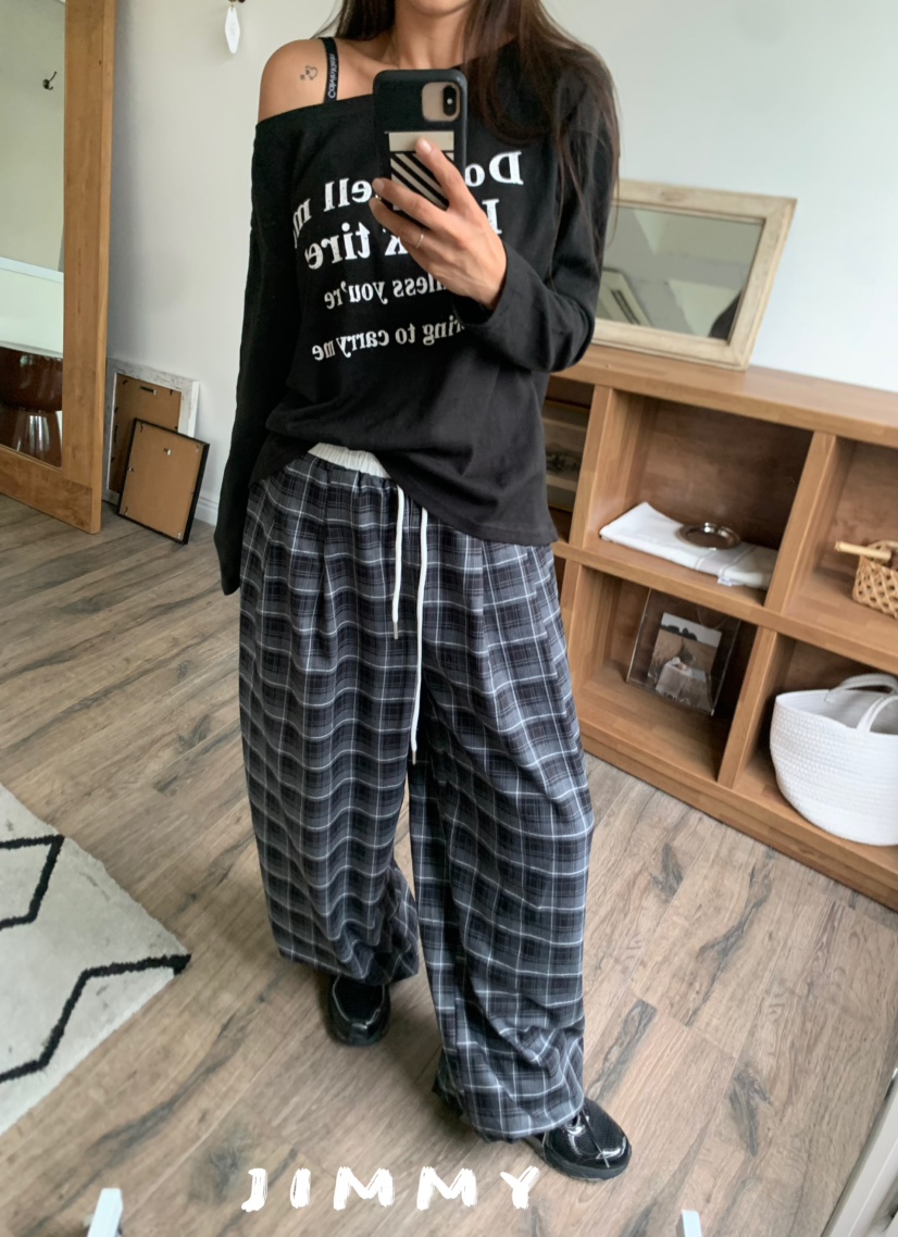 JIMMY東大門㊣代購女士新品真品職業休閑人氣熱賣休閑褲格紋JIMMY/REMAKE休閑褲