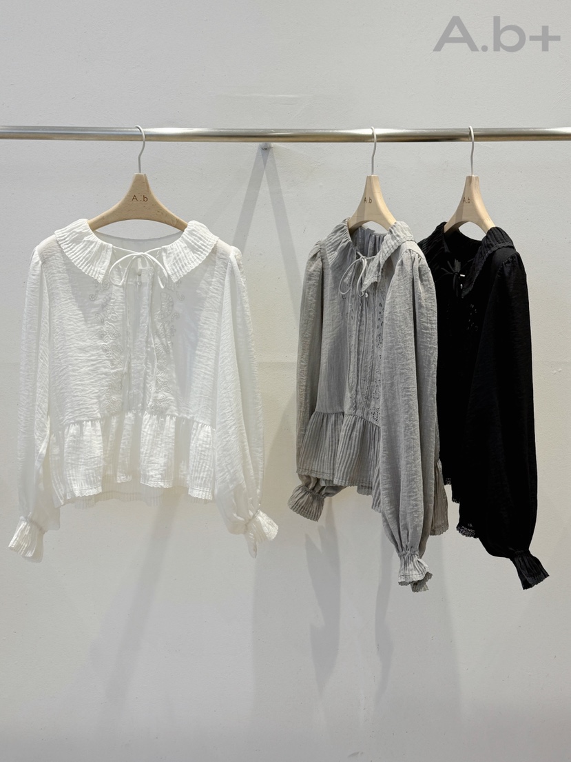 AUTUMN BEIGE PLUS東大門㊣實拍女士新款25秋冬襯衫蕾絲衫AUTUMN BEIGE PLUS襯衫/蕾絲衫