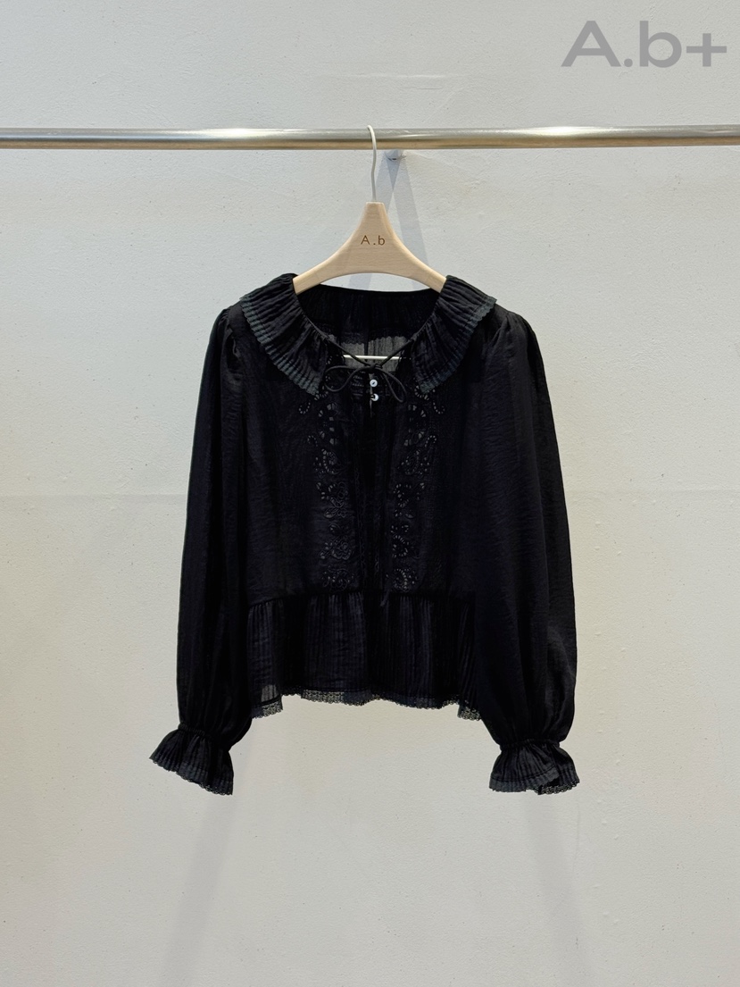AUTUMN BEIGE PLUS東大門㊣實拍女士新款25秋冬襯衫蕾絲衫AUTUMN BEIGE PLUS襯衫/蕾絲衫圖色1