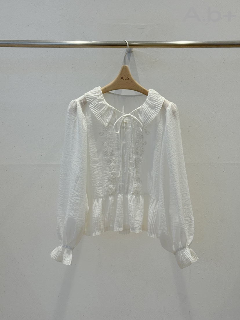 AUTUMN BEIGE PLUS東大門㊣實拍女士新款25秋冬襯衫蕾絲衫AUTUMN BEIGE PLUS襯衫/蕾絲衫圖色3