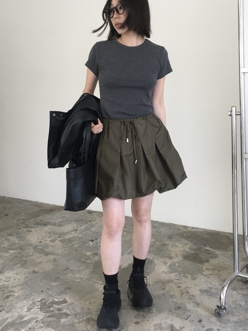 CEDARWOOD東大門㊣代購女士新款休閑時尚25秋冬人氣短裙尼龍CEDARWOOD短裙