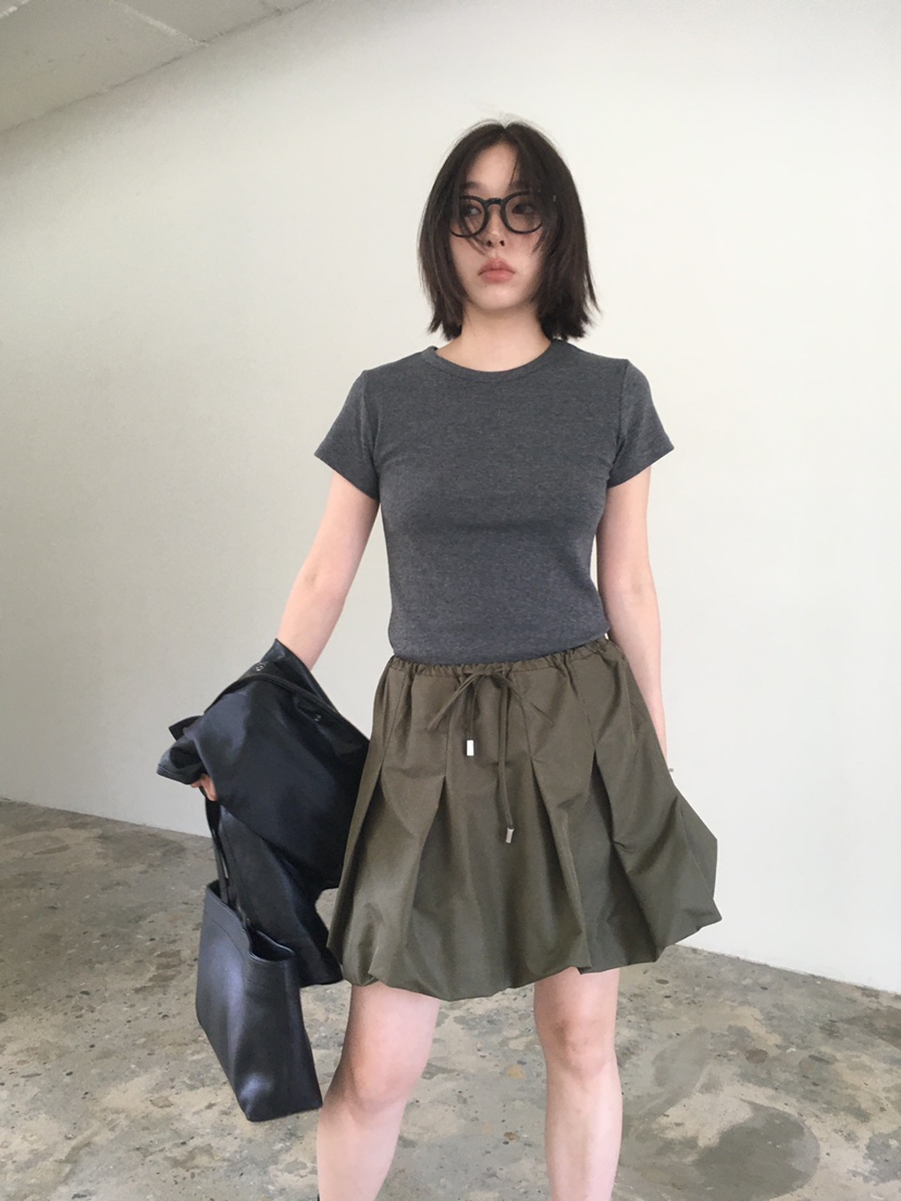 CEDARWOOD東大門㊣代購女士新款休閑時尚25秋冬人氣短裙尼龍CEDARWOOD短裙