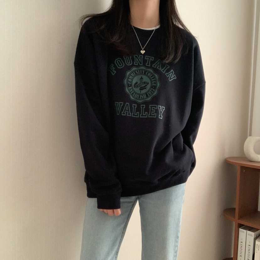 HELLO JINI韓國代購㊣女裝新品休閑25秋冬時尚職業熱賣衛衣HELLO JINI衛衣