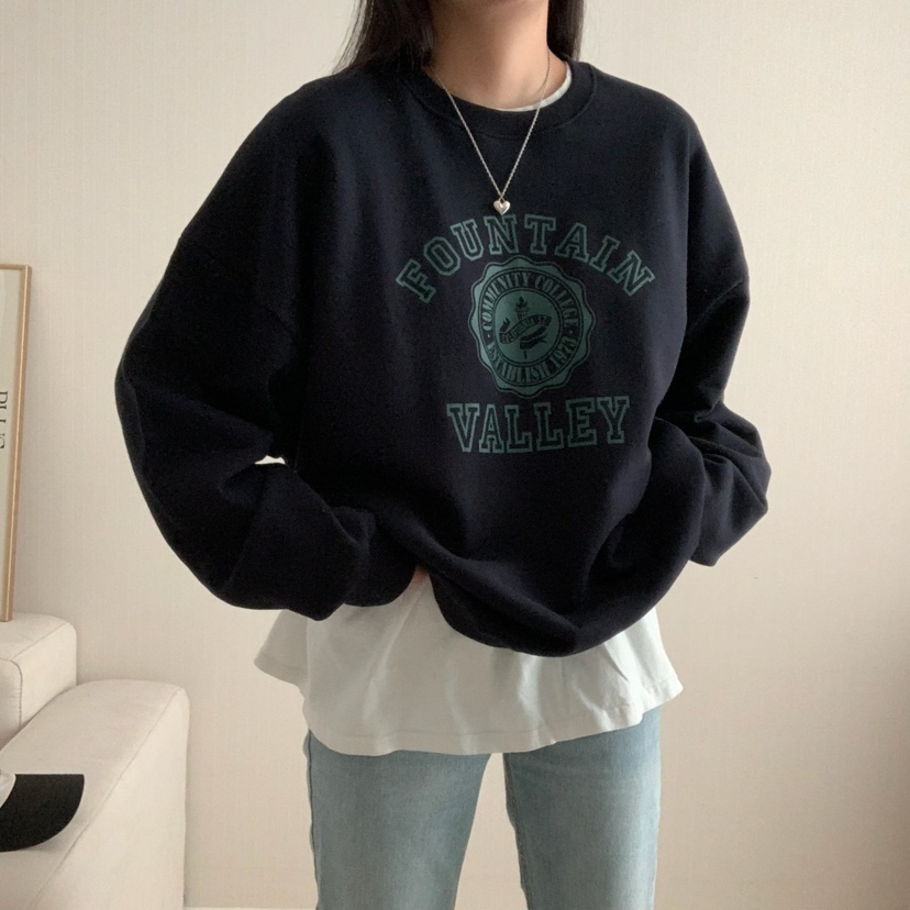 HELLO JINI韓國代購㊣女裝新品休閑25秋冬時尚職業熱賣衛衣HELLO JINI衛衣