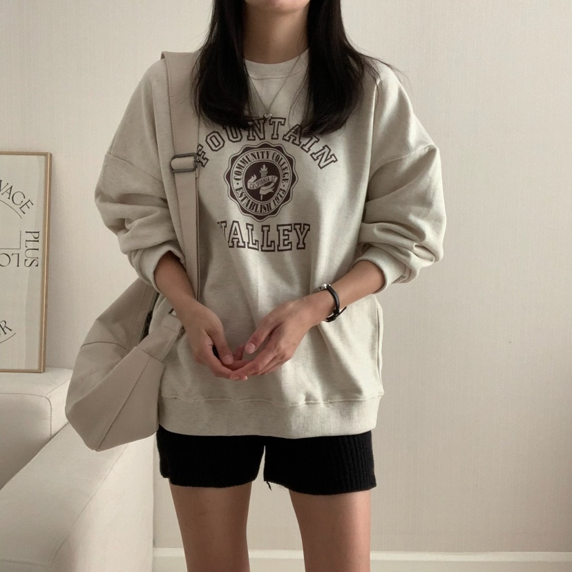 HELLO JINI韓國代購㊣女裝新品休閑25秋冬時尚職業熱賣衛衣HELLO JINI衛衣