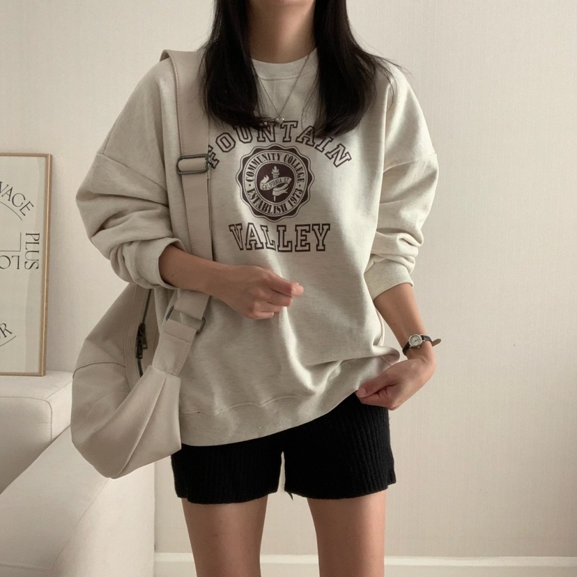HELLO JINI韓國代購㊣女裝新品休閑25秋冬時尚職業熱賣衛衣HELLO JINI衛衣