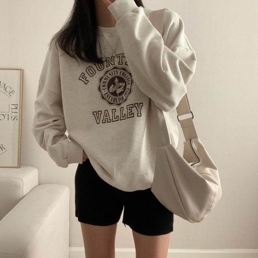 HELLO JINI韓國代購㊣女裝新品休閑25秋冬時尚職業熱賣衛衣HELLO JINI衛衣