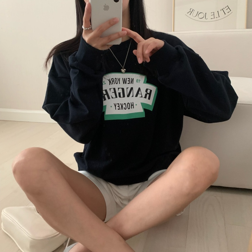 HELLO JINI東大門㊣代購女士新品25秋冬真品休閑職業推薦衛衣HELLO JINI衛衣