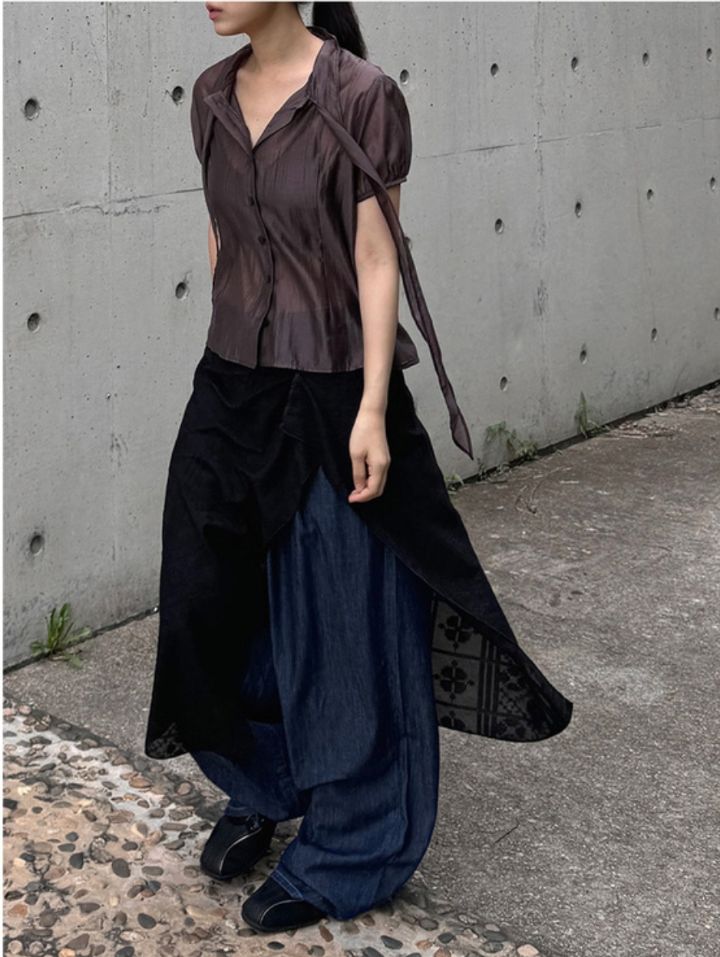 LIVE FOREVER東大門㊣代購女士新品人氣25秋冬半身裙中短裙LIVE FOR_EVER半身裙/中短裙