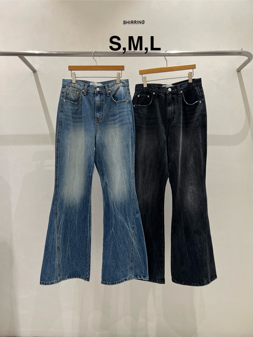 SHIRRING韓國代購㊣女裝新款職業熱賣25秋冬時尚人氣牛仔褲SHIRRING牛仔褲