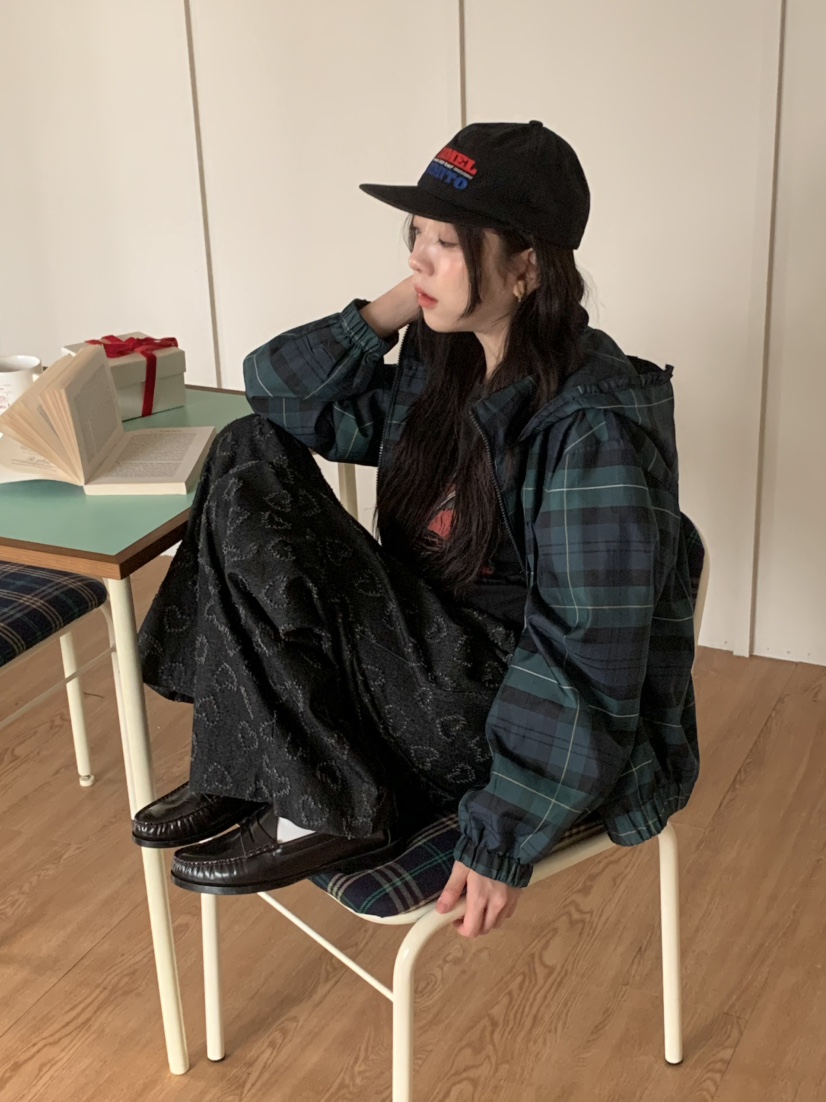 BEFORE SUNRISE東大門㊣代購女裝新品推薦人氣夾克荷葉邊兜帽BEFORE SUNRISE夾克