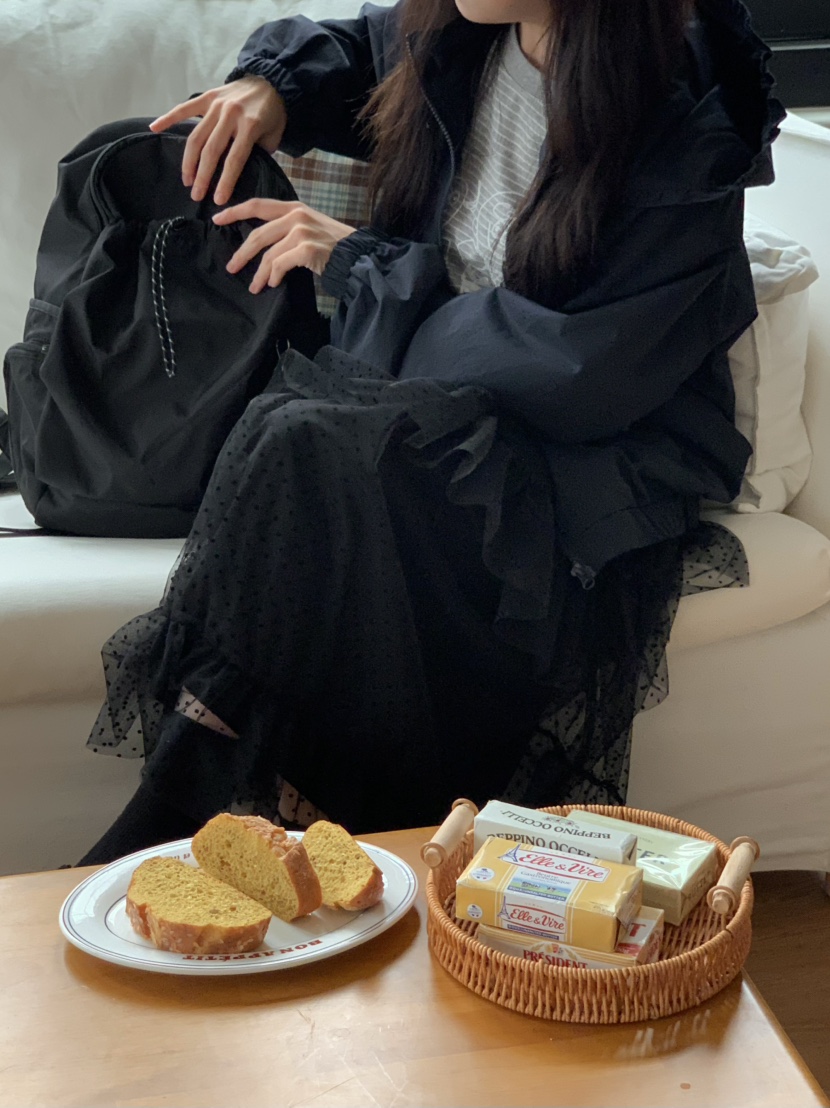 BEFORE SUNRISE東大門㊣代購女裝新品推薦人氣夾克荷葉邊兜帽BEFORE SUNRISE夾克