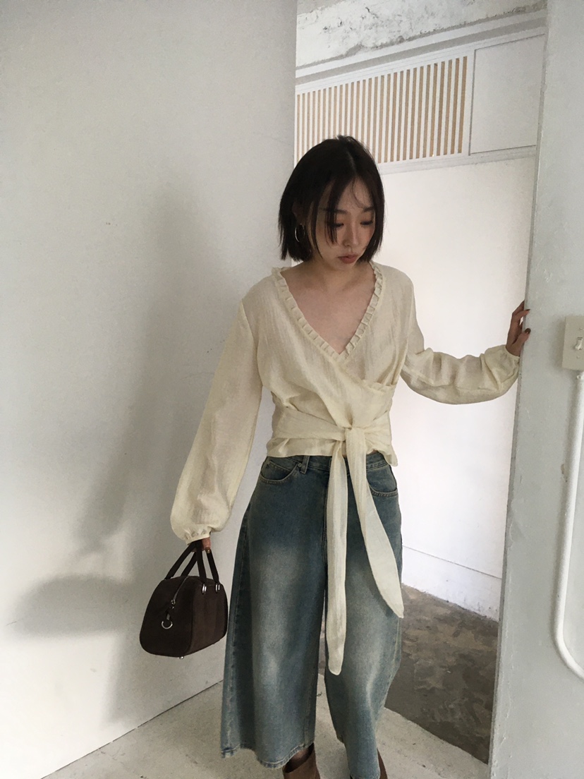 CEDARWOOD東大門㊣實拍女裝新品休閑熱賣職業時尚襯衫蕾絲衫CEDARWOOD襯衫/蕾絲衫