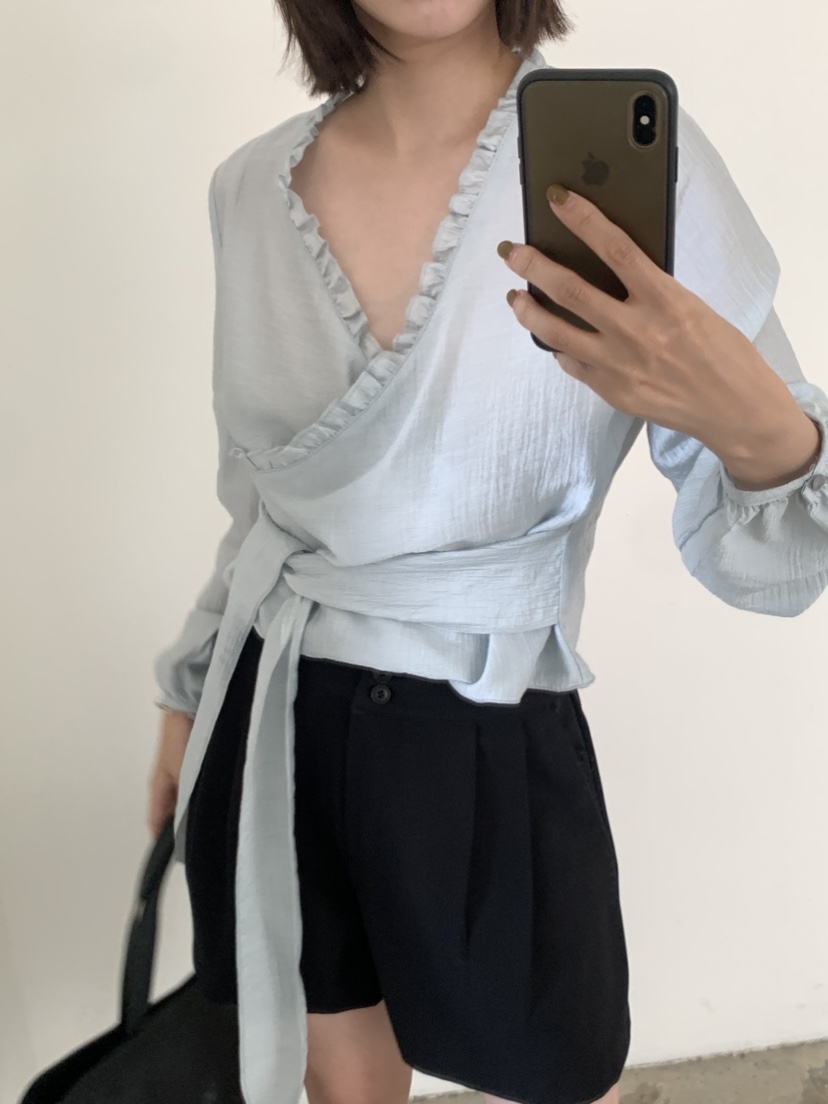 CEDARWOOD東大門㊣實拍女裝新品休閑熱賣職業時尚襯衫蕾絲衫CEDARWOOD襯衫/蕾絲衫