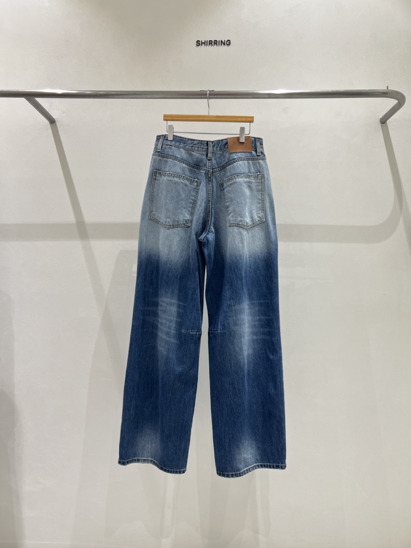 SHIRRING韓國代購㊣女裝新品時尚職業熱賣休閑25秋冬牛仔褲SHIRRING牛仔褲