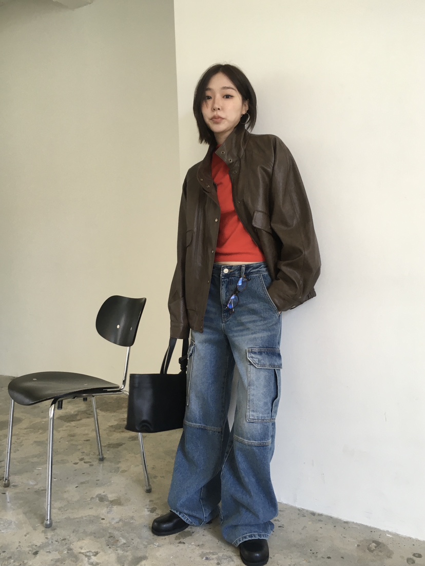 CEDARWOOD東大門㊣實拍女裝新款25秋冬推薦時尚人氣熱賣牛仔褲CEDARWOOD牛仔褲