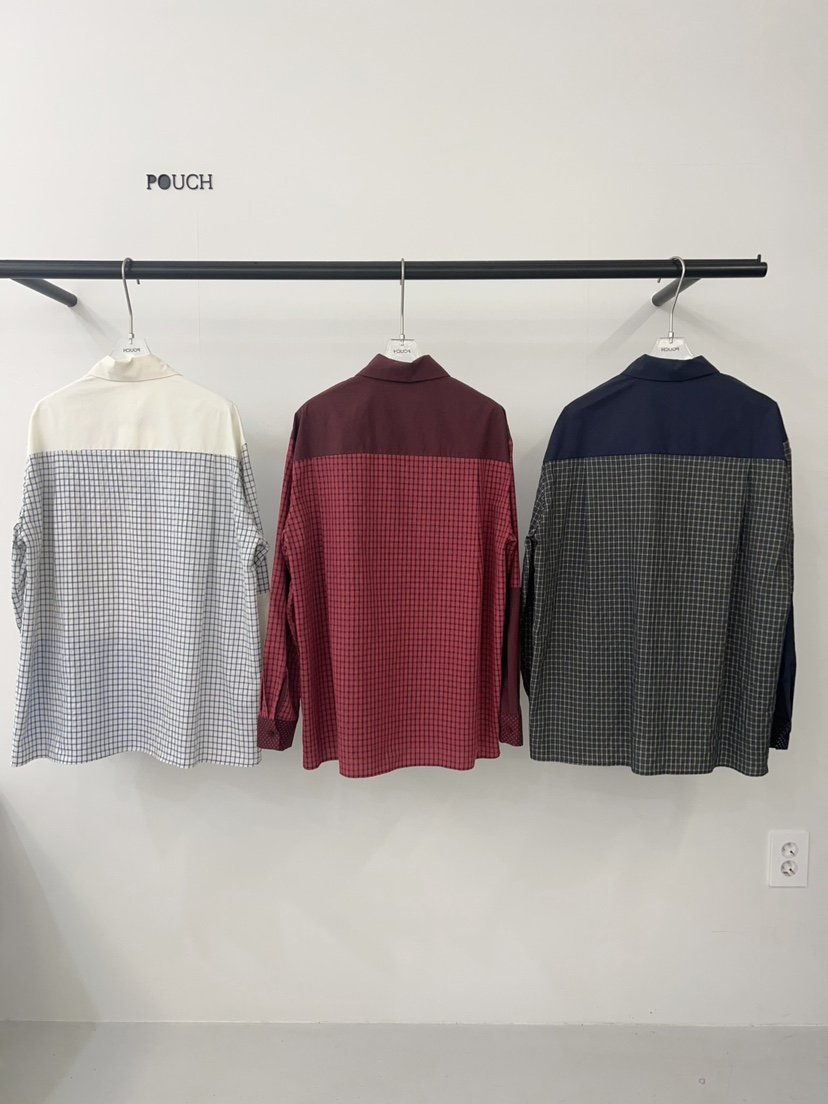 POUCH韓國直郵㊣女士新品25秋冬時尚熱賣真品職業襯衫蕾絲衫POUCH襯衫/蕾絲衫