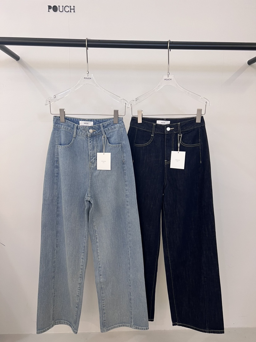 POUCH東大門㊣直郵女裝新品人氣時尚真品25秋冬職業熱賣牛仔褲POUCH牛仔褲