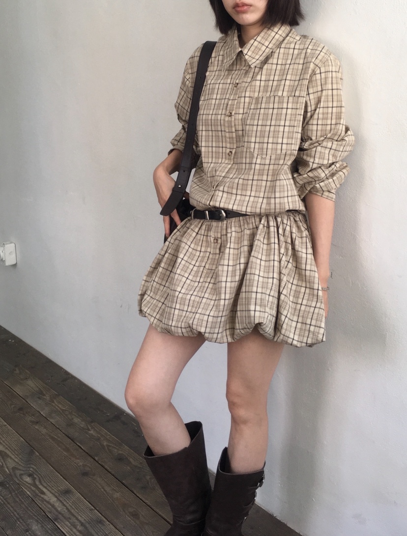CEDARWOOD東大門㊣代購女士新款熱賣時尚25秋冬連衣裙不含腰帶CEDARWOOD連衣裙圖色1
