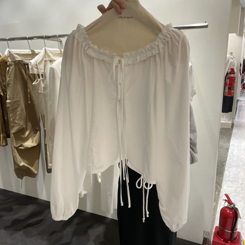 BINUS韓國直郵㊣女士新品休閑真品推薦熱賣時尚25秋冬襯衫蕾絲衫BINUS襯衫/蕾絲衫圖色1