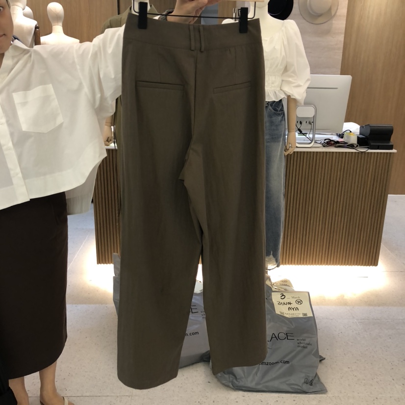 BISHOP韓國直郵㊣女士新款職業推薦熱賣時尚人氣休閑休閑褲BISHOP休閑褲